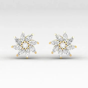 Dainty Marquise Stud Earring 925 Sterling Silver Personalized Gift Earring For Her