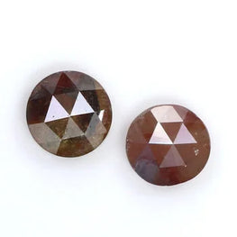 Rose Cut Salt & Pepper Natural Diamond Pair