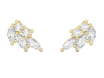 Cluster Marquise Cut Cz Diamond Earrings