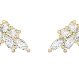 Cluster Marquise Cut Cz Diamond Earrings