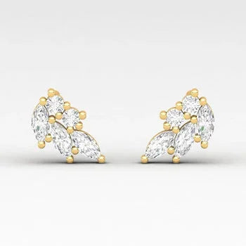 Cluster Marquise Cut Cz Diamond Earrings