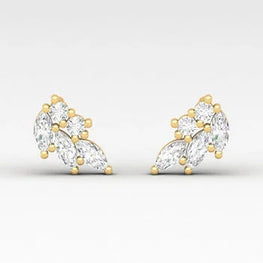 Cluster Marquise Cut Cz Diamond Earrings