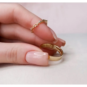 Heartbeat design couple rings symbolizing love and emotional connection.