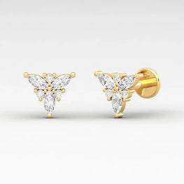 Marquise Cut Cz Diamond Stud Earrings