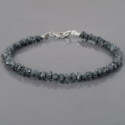 Natural rough diamond bracelet with raw uncut diamonds set in gold handmade luxury fine jewelry bracelet