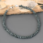 Natural rough diamond bracelet with raw uncut diamonds set in gold handmade luxury fine jewelry bracelet