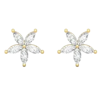 Delicated Stud Earring Simulated Diamond Wedding Anniversary Gift Earring For Her