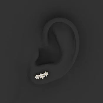 Cluster Unique Delicate Cz Diamond Earrings