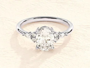 Oval Cut Solitaire Moissanite Ring