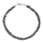 Natural rough diamond bracelet with raw uncut diamonds set in gold handmade luxury fine jewelry bracelet