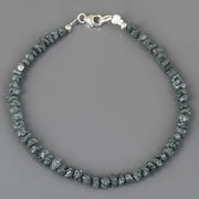 Natural rough diamond bracelet with raw uncut diamonds set in gold handmade luxury fine jewelry bracelet