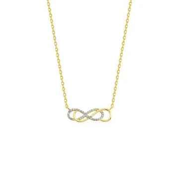 Infinity Charm 925 Sterling Silver Stunning Necklace