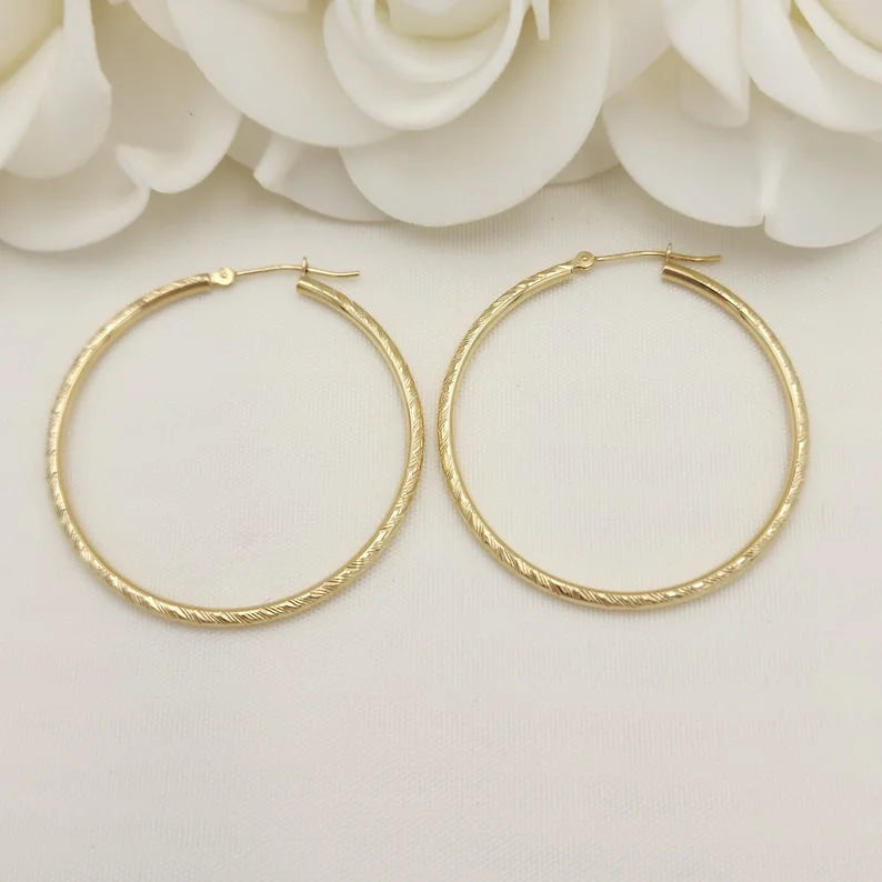 Stunning Silver Hoops Earrings