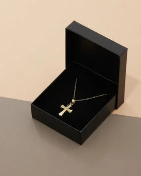 Cross Pendant Silver Engagement Gift Necklace