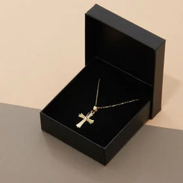 Cross Pendant Silver Engagement Gift Necklace