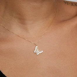 Stunning Butterfly 925 Silver Necklace