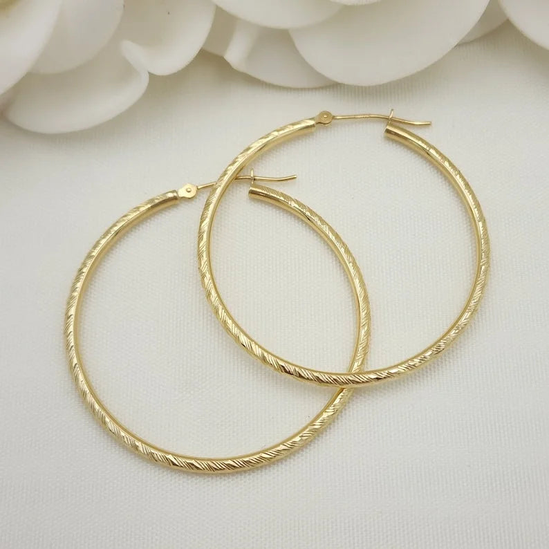 Stunning Silver Hoops Earrings