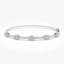 Round Cut Stackable Delicated Bangle Bracelet