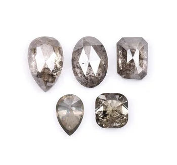1.26Ct Mix Shape Salt & Pepper Natural Diamond