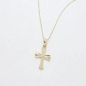 Cross Pendant Silver Engagement Gift Necklace