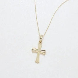 Cross Pendant Silver Engagement Gift Necklace