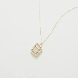 Baguette Cut Pave Anniversary Necklace