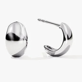 Dome Huggie 925 Sterling Silver Earring