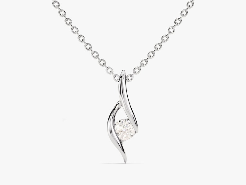Single Stone Diamond Pendant Dainty Solitaire Diamond Necklace For Surprise Gift - Jay Amar Gems