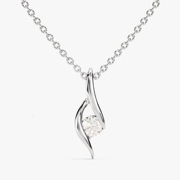 Single Stone Diamond Pendant Dainty Solitaire Diamond Necklace For Surprise Gift - Jay Amar Gems