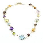 1.25 Ct genuine multicolour gemstone pendant necklace with soft blended colors and elegant design, ideal for delicate fine jewelry and everyday wear