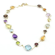 1.25 Ct genuine multicolour gemstone pendant necklace with soft blended colors and elegant design, ideal for delicate fine jewelry and everyday wear