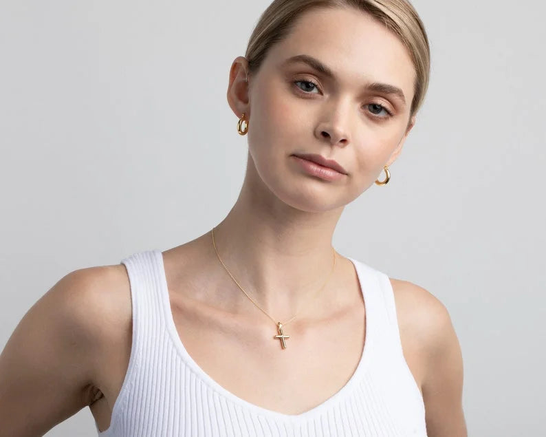 Dainty Cross Sterling Silver Necklace