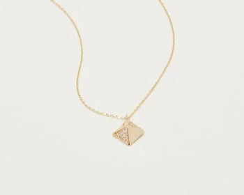 Pyramid Charm Sterling Silver Necklace