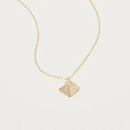 Pyramid Charm Sterling Silver Necklace