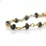 Natural 10.00Ct Grey rough bracelet beads with refined modern gemstone design