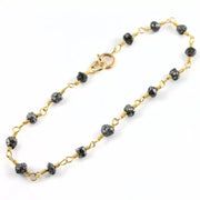 Natural 10.00Ct Grey rough bracelet beads with refined modern gemstone design