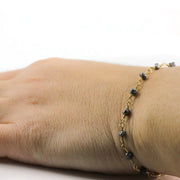 Natural 10.00Ct Grey rough bracelet beads with refined modern gemstone design