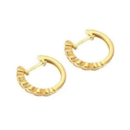 Round Cut Dainty Huggie Earrings