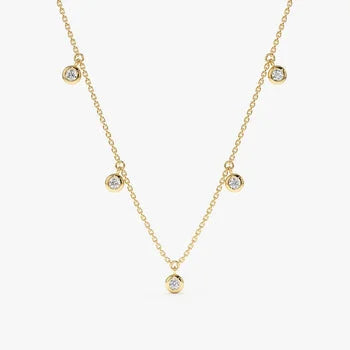 Round Cut Charm Delicate Necklace