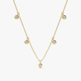 Round Cut Charm Delicate Necklace
