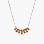 0.89 Ct Genuine Brown Diamond Necklace Elegant Pendant Minimalist Fine Jewelry for Women