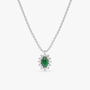4.76 Ct Genuine Green Diamond Necklace Elegant Luxury Pendant Fine Jewelry Gift for Women