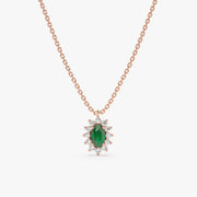 4.76 Ct Genuine Green Diamond Necklace Elegant Luxury Pendant Fine Jewelry Gift for Women