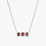 0.72 Ct genuine red gemstone pendant necklace with deep color and minimalist elegant design, perfect for everyday jewelry and gifting