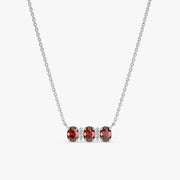 0.72 Ct genuine red gemstone pendant necklace with deep color and minimalist elegant design, perfect for everyday jewelry and gifting