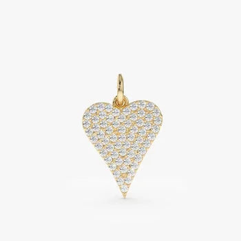 Heart Shape Pave Classic Pendant