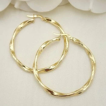 Stunning Twisted Hoops Earrings