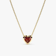 6.60 Ct genuine red gemstone pendant necklace with rich deep color and bold elegant design, perfect for statement fine jewelry and special occasion wear