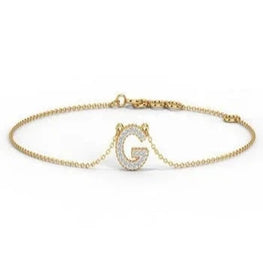 Dainty Initial Letter "G" Bracelet