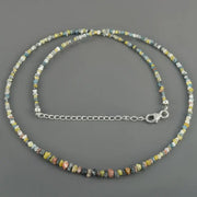 Contemporary Multi Coloured beads necklace with elegant modern jewelry appeal